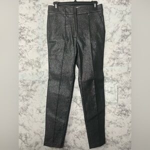 Veronica Beard Women Metallic Black and Trousers Sz 4 EUC